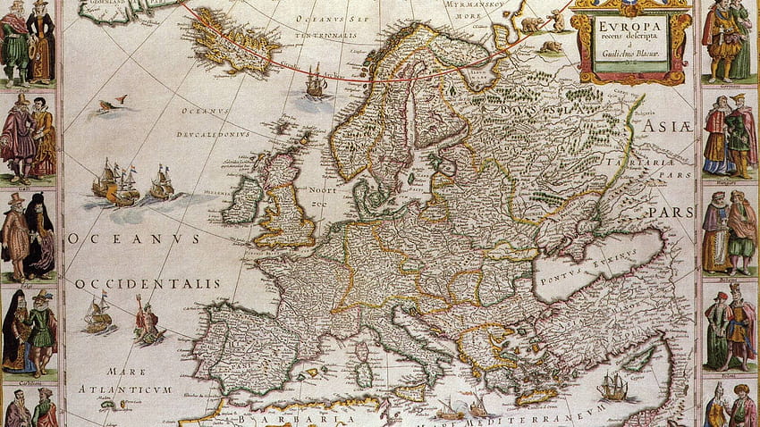 Alte Europakarte, Karte von Europa HD-Hintergrundbild