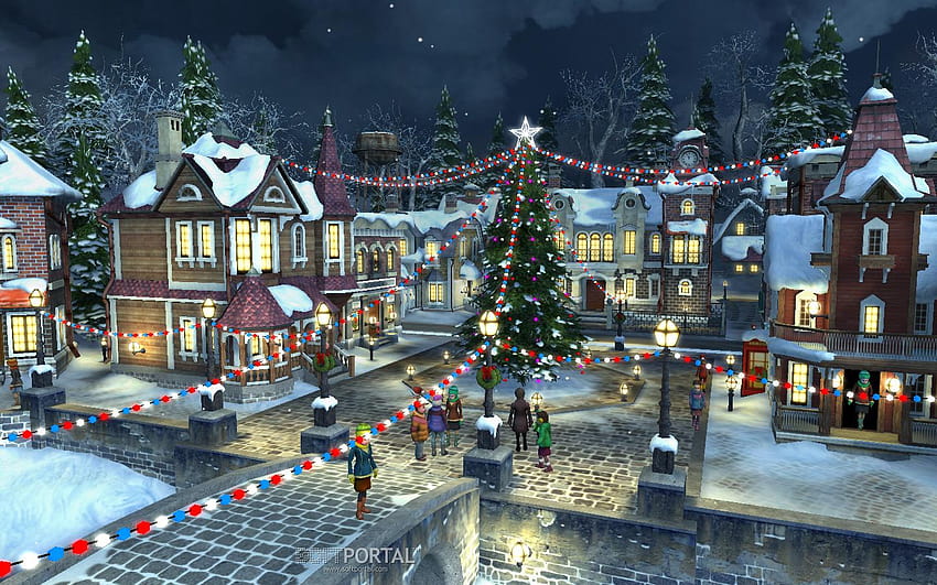 Christmas Village Backgrounds [1440x900] for HD wallpaper