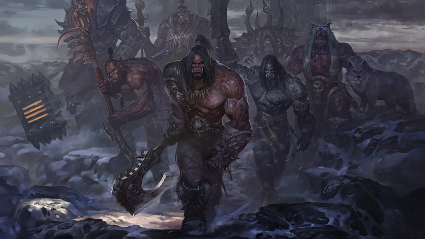 306814 Grom Hellscream, WoW, The, Horde, Orcs, Army, warcraft orcs papel de parede HD