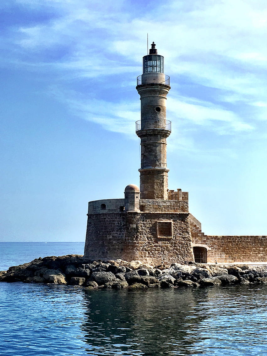 Lighthouse in Chania Crete on an iPhone SE: iphone HD phone wallpaper
