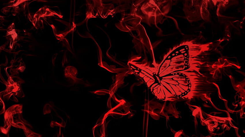 Red Butterfly, dark butterfly anime girl HD wallpaper | Pxfuel
