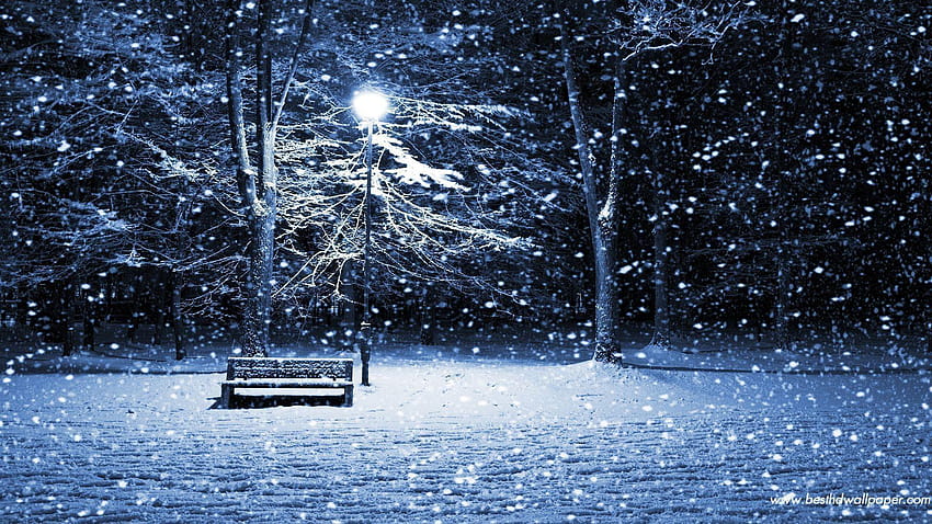 6 Snowy Christmas, night christmas HD wallpaper