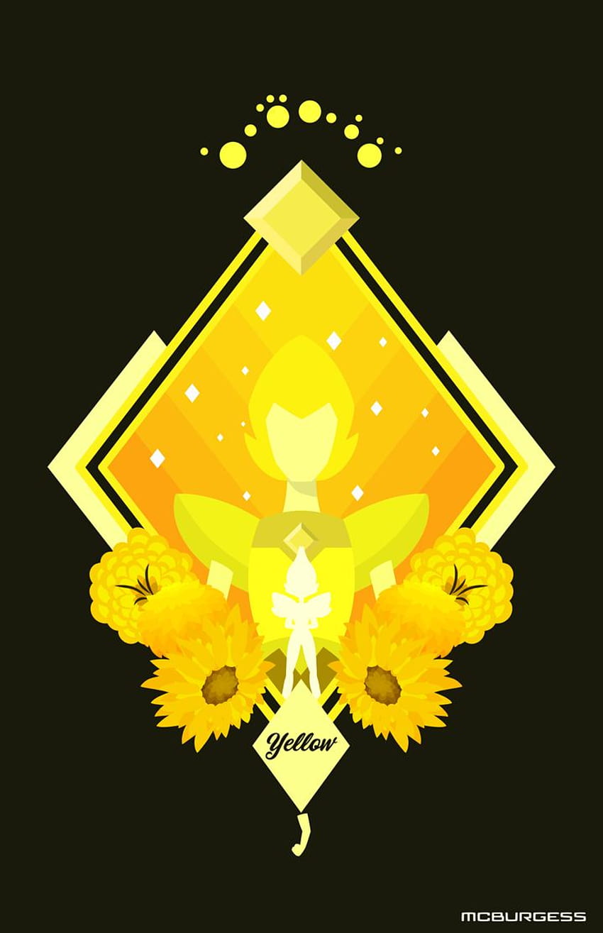 Yellow Diamonds portrait by Mcburgess HD phone wallpaper