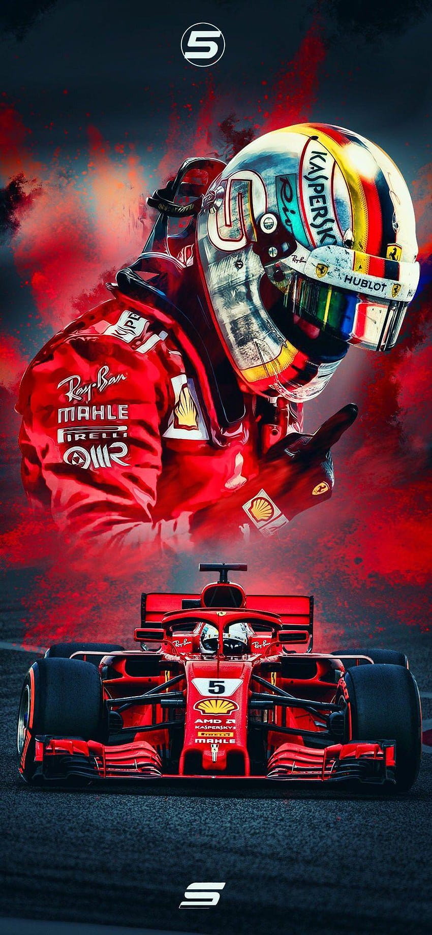 Sebastian Vettel autorstwa SeviGraphics Tapeta na telefon HD