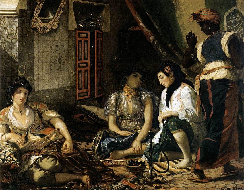 Eugène Delacroix Femmes d'Alger dans leur appartement Louvre, eugène delacroix Fond d'écran HD