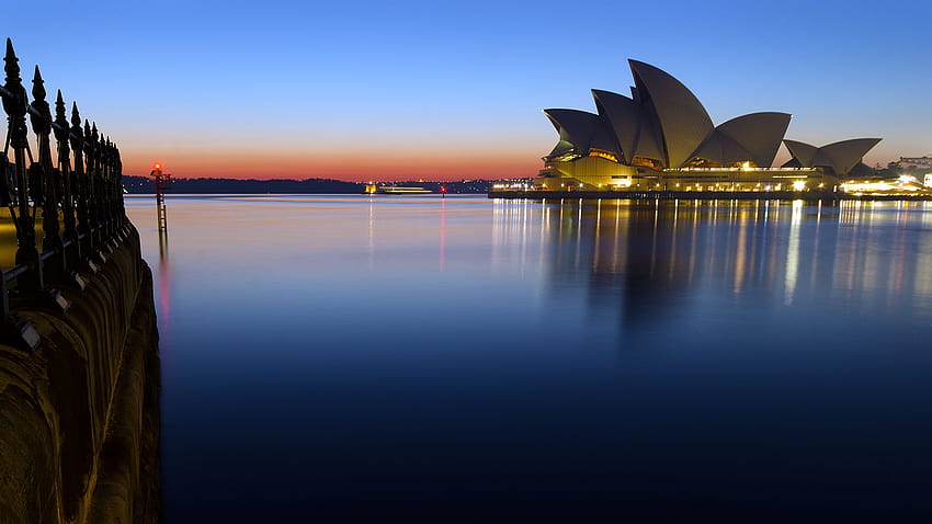 Sydney Opera House Sunset – Reise, Sonnenuntergang am Strand von Sydney HD-Hintergrundbild