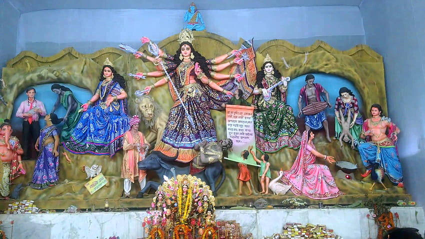 Il Bengala occidentale abbellito dalla festa di Durga e Kali Puja Sfondo HD