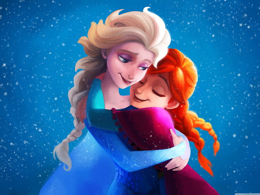 Disney Karlar Ülkesi Anna ve Elsa illüstrasyonu, donmuş elsa ve anna HD duvar kağıdı