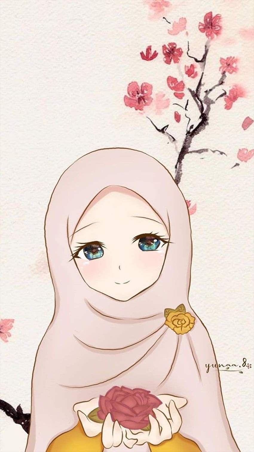 Muslim Girl Cartoon, cute anime hijab girl HD phone wallpaper | Pxfuel
