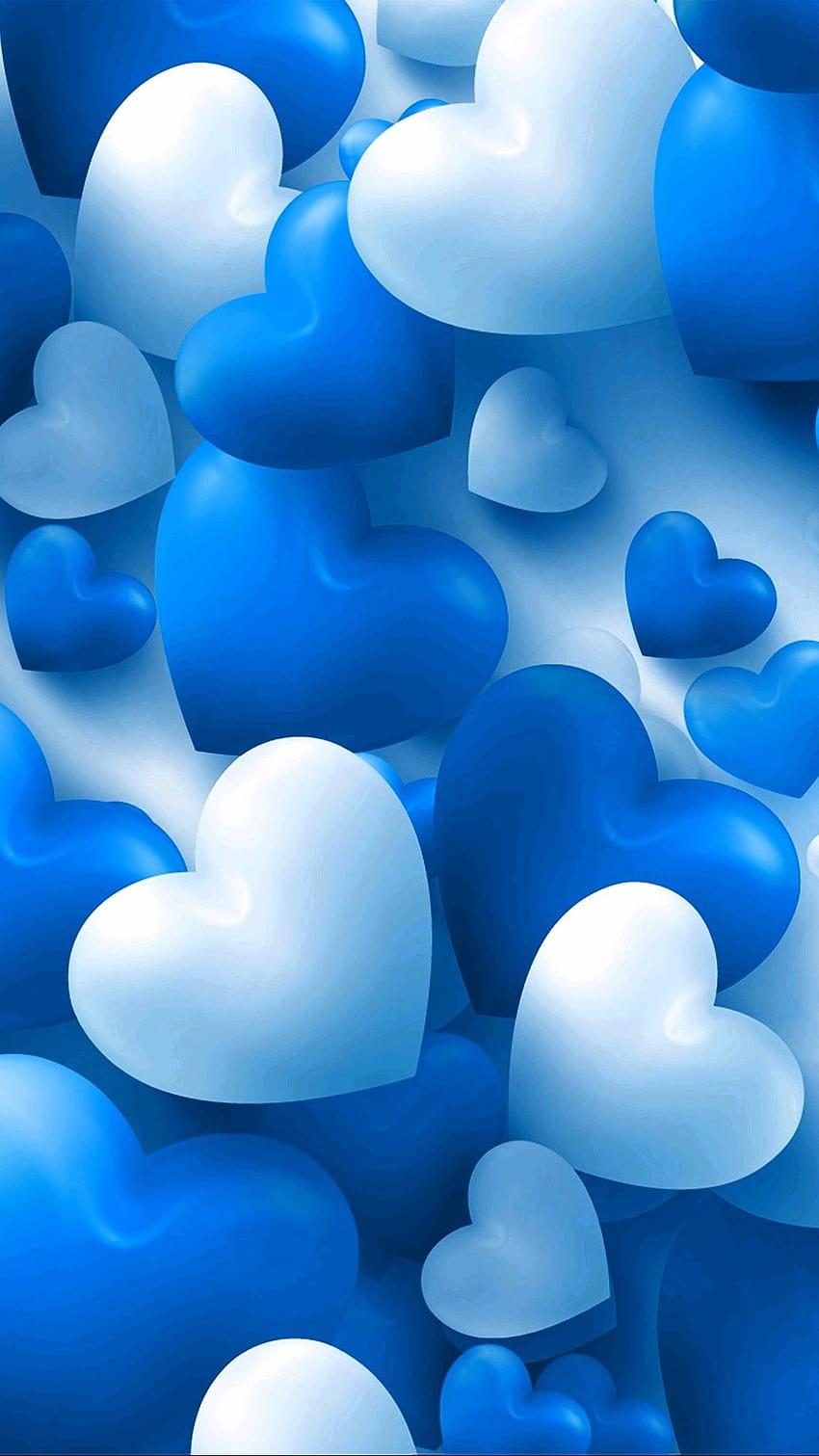 Blue Love, smartphone biru zima wallpaper ponsel HD