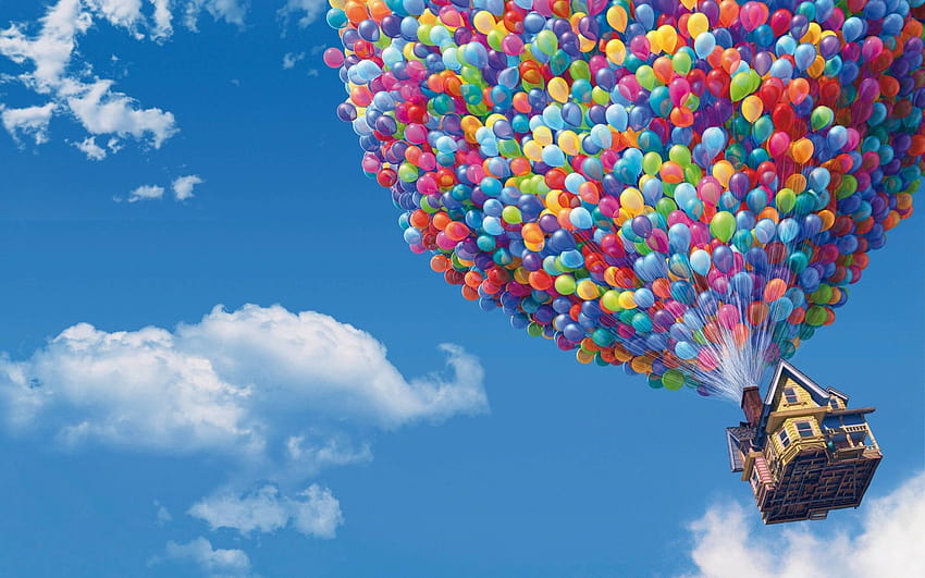 6 Pixar Up, moon balloon HD wallpaper