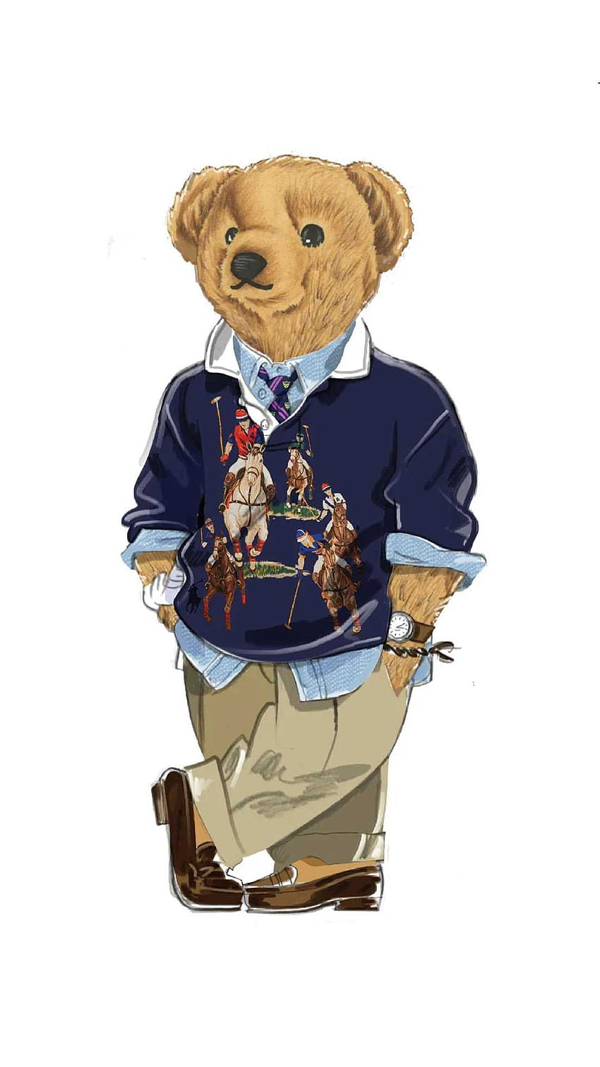 Polo Bear, ours en peluche dessin animé Fond d'écran de téléphone HD