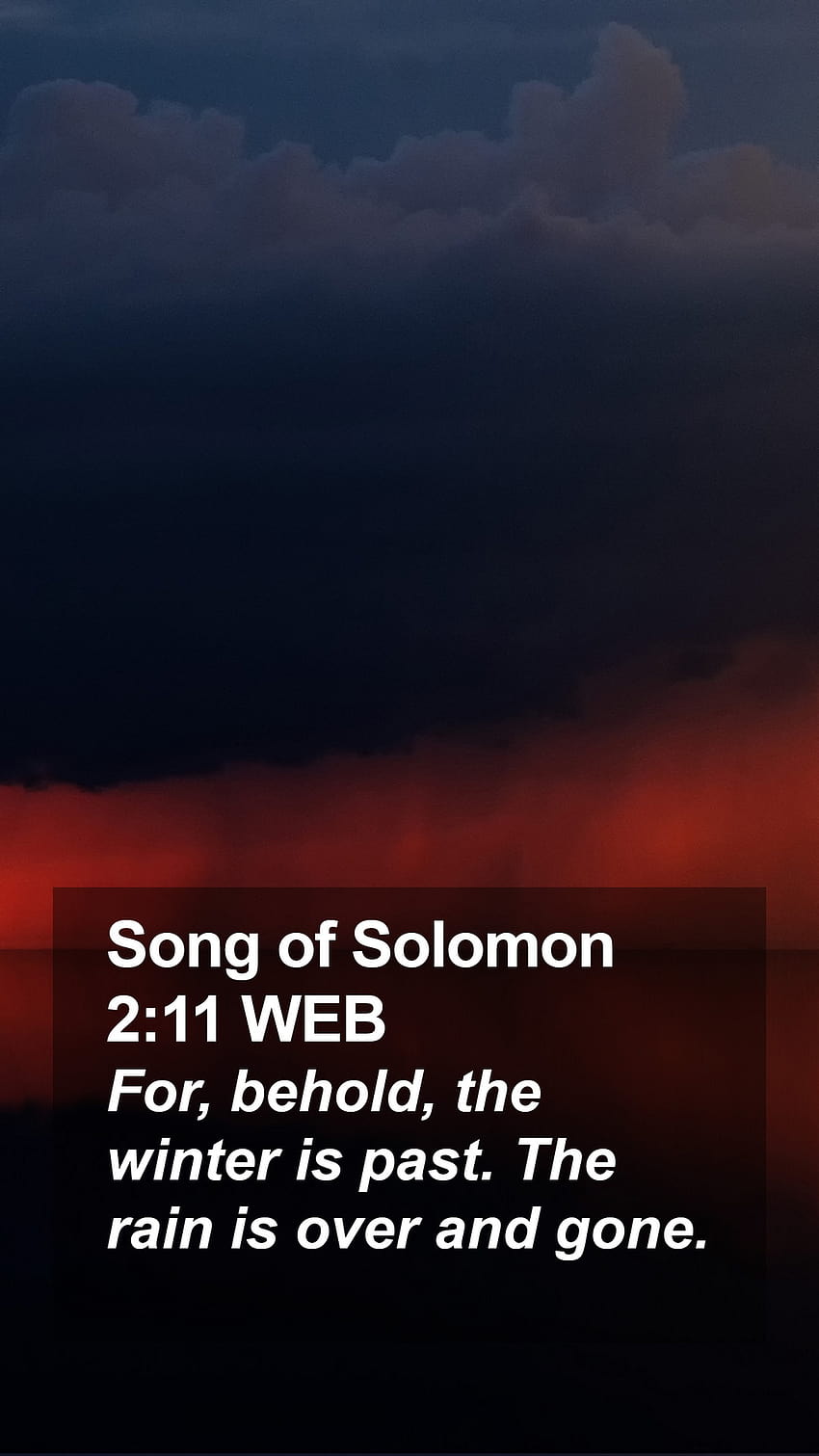 Song of Solomon 2:11 WEB Mobile Phone, iphone bible verse winter HD phone wallpaper