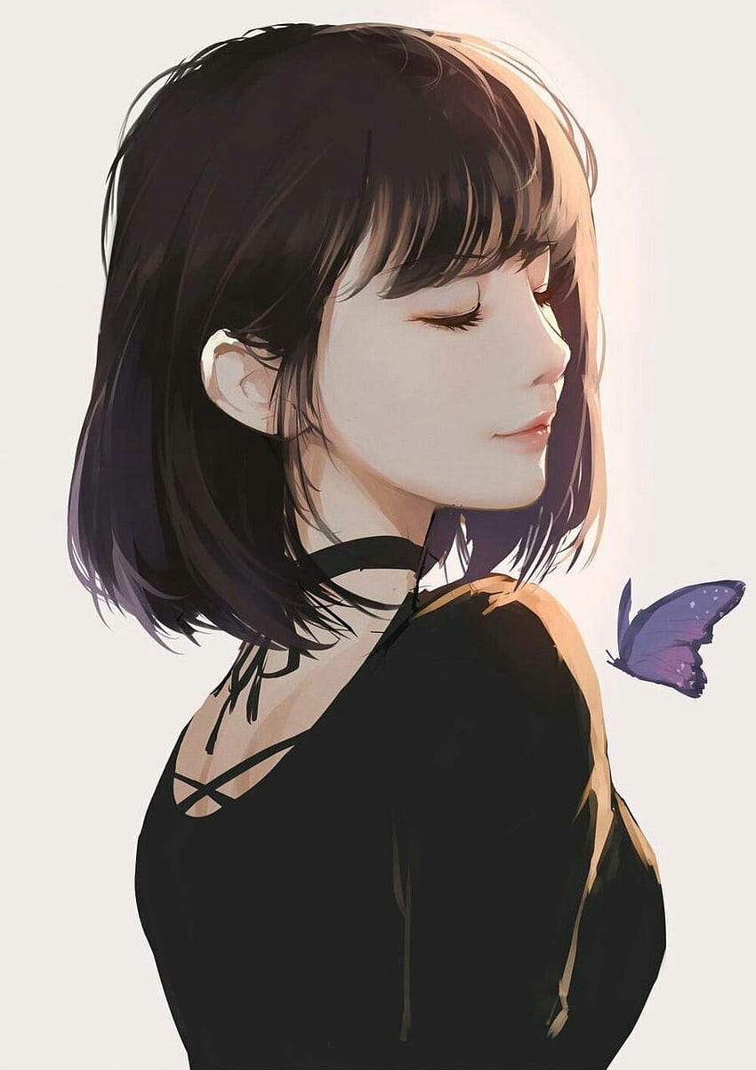 Realistic Anime Girl, korean pfp short hair HD phone wallpaper