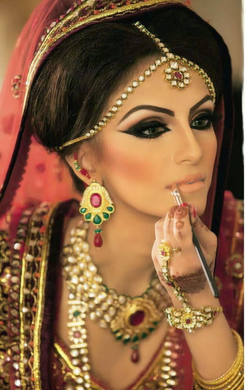 Dulhan Makeup Ideas 2014 For Girls, make up and jewellery for women HD ...