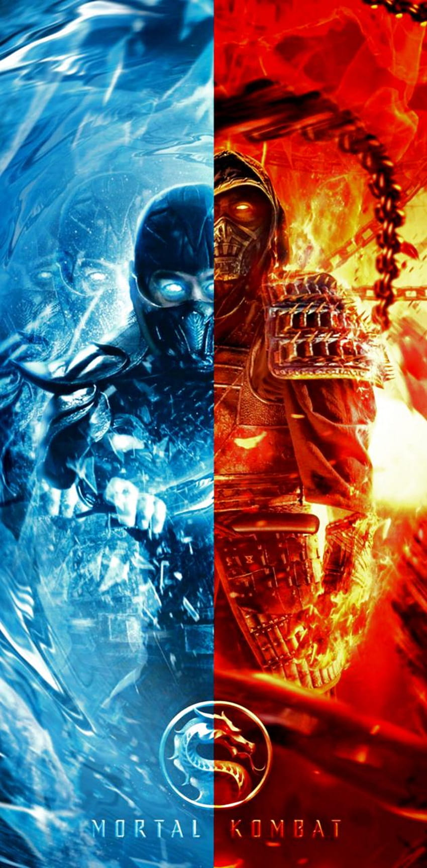 Sub Zero vs Scorpion โดย Darth_Thawne ซับซีโร่ vs แมงป่อง วอลล์เปเปอร์โทรศัพท์ HD