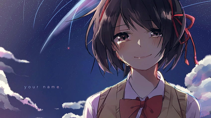 Mitsuha Miyamizu Crying Your Name An..., crying anime HD wallpaper