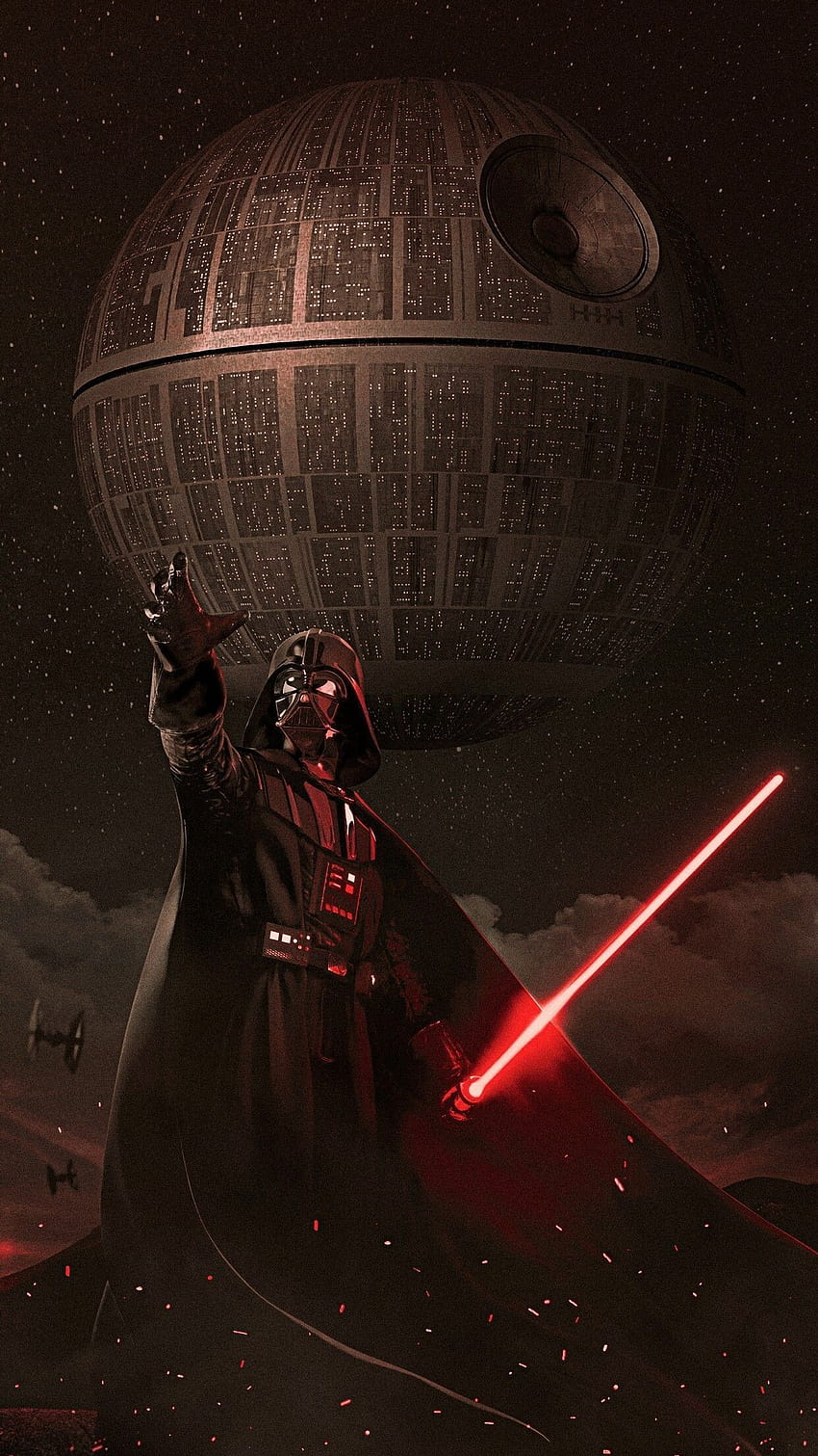 Darth Vader, gwiazda śmierci Dartha Vadera Tapeta na telefon HD