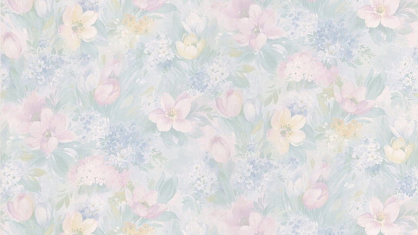 Floral Pastel Estetika, musim semi pastel Wallpaper HD