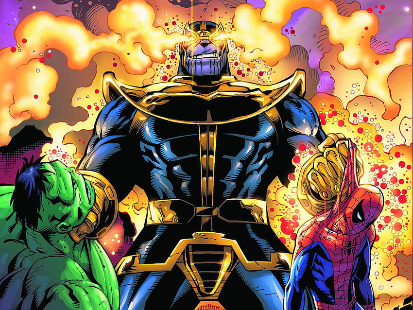 Thanos contra hulk y spiderman fondo de pantalla | Pxfuel