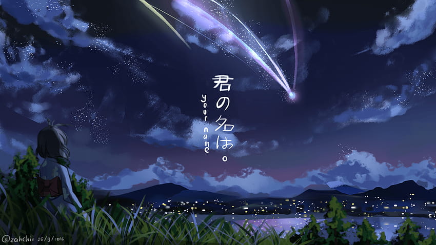 อะนิเมะ Kimi no Na wa Mitsuha Miyamizu Kimi No Na Wa Fondo de อะนิเมะ mitsuha miyamizu วอลล์เปเปอร์ HD