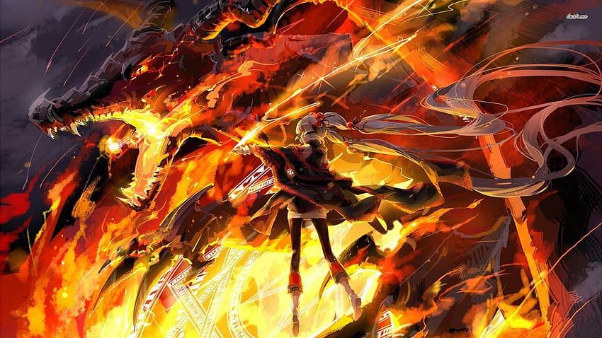 Anime de fuego, poder de fuego de anime fondo de pantalla