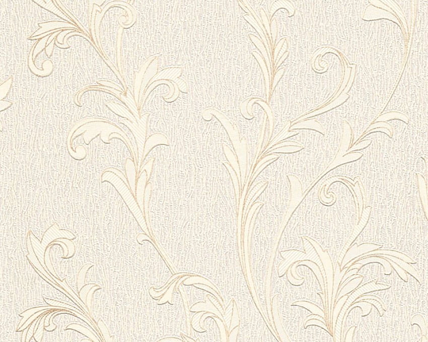A.S. Création «Baroque, Cream, Gold, Metallic» 324761, cream color HD wallpaper
