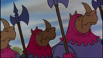 Original Panoramic Production Cel from Robin Hood, rhino guards disneys ...