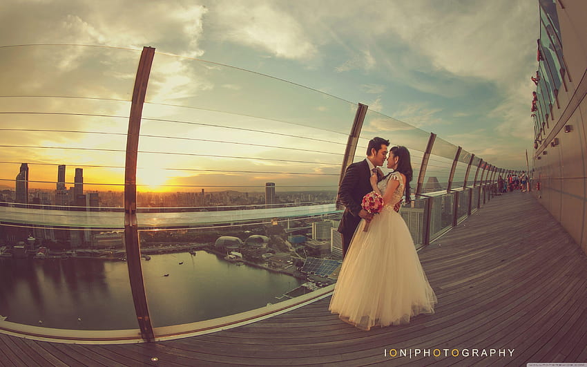 Булка и младоженец, сватба ❤ за Ultra HD тапет