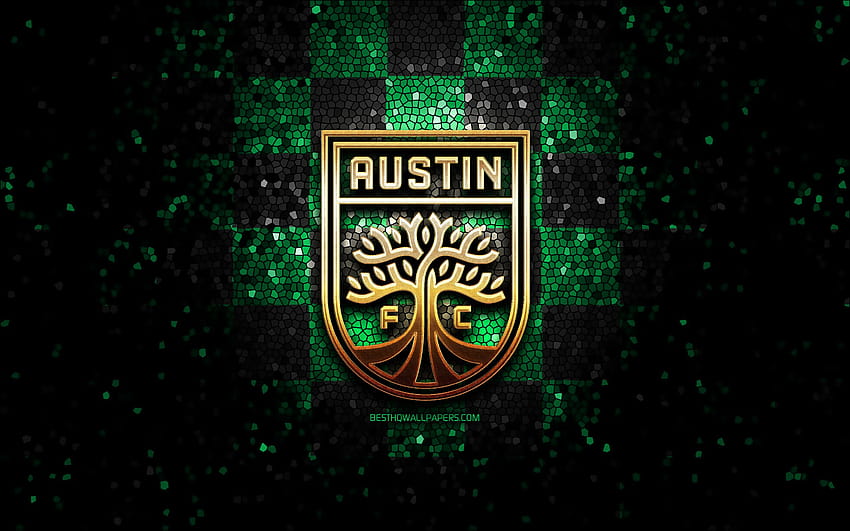 Austin FC logo American soccer club metal emblem greenblack metal mesh  background HD wallpaper  Peakpx