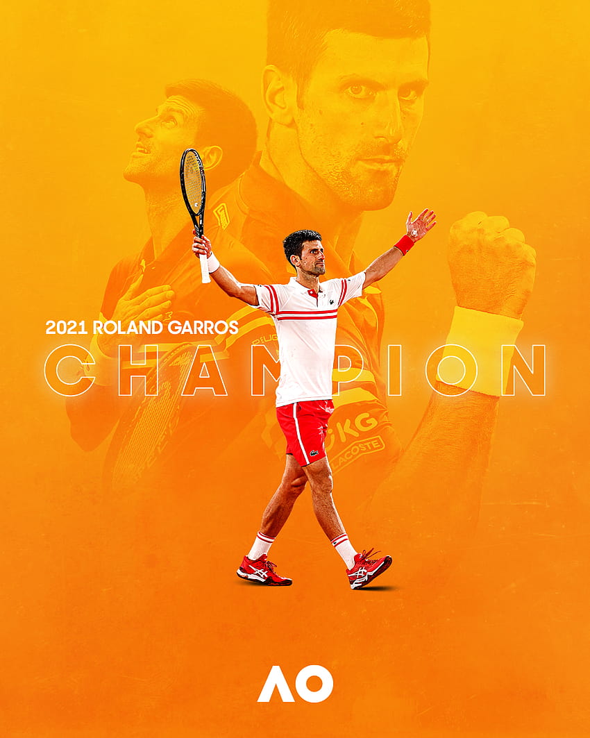 Novak Djokovic Campeão Roland Garros 2021 Papel de parede de celular HD