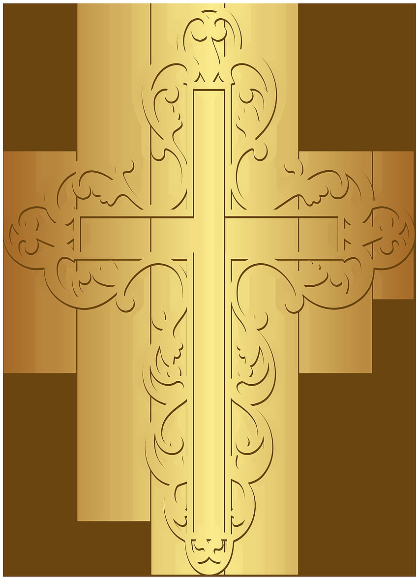 Golden Cross PNG Clipart , gold cross HD phone wallpaper | Pxfuel