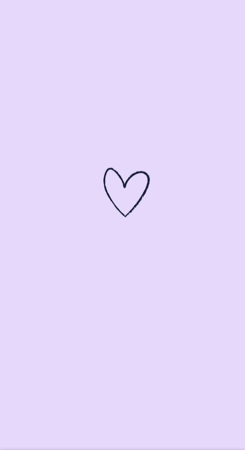 El corazón de lavanda, la estética del corazón púrpura. fondo de pantalla del teléfono