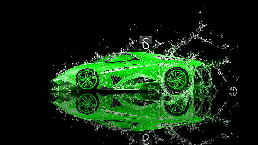 Lamborghini Egoista Super Water Car 2013, розово и зелено ламбо HD тапет