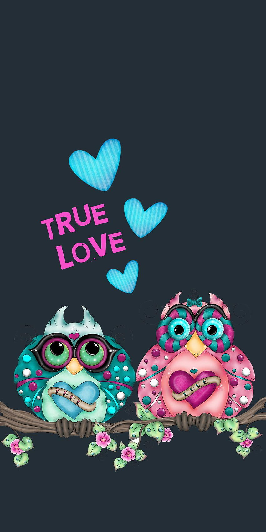 True love cute owls, owl cartoon HD phone wallpaper | Pxfuel