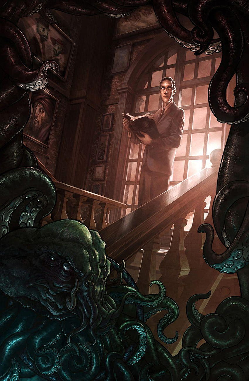 2D-Kunst: HP Lovecraft, Cthulhu-Kunst HD-Handy-Hintergrundbild