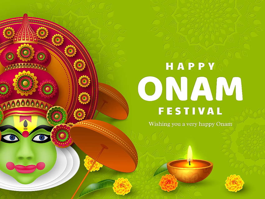 Onam Wishes, Messages & Quotes: Happy Onam 2019 wiadomości, życzenia, status, cytaty i przemyślenia do podzielenia się na dożynkach w Kerali, festiwalu Kerala Tapeta HD