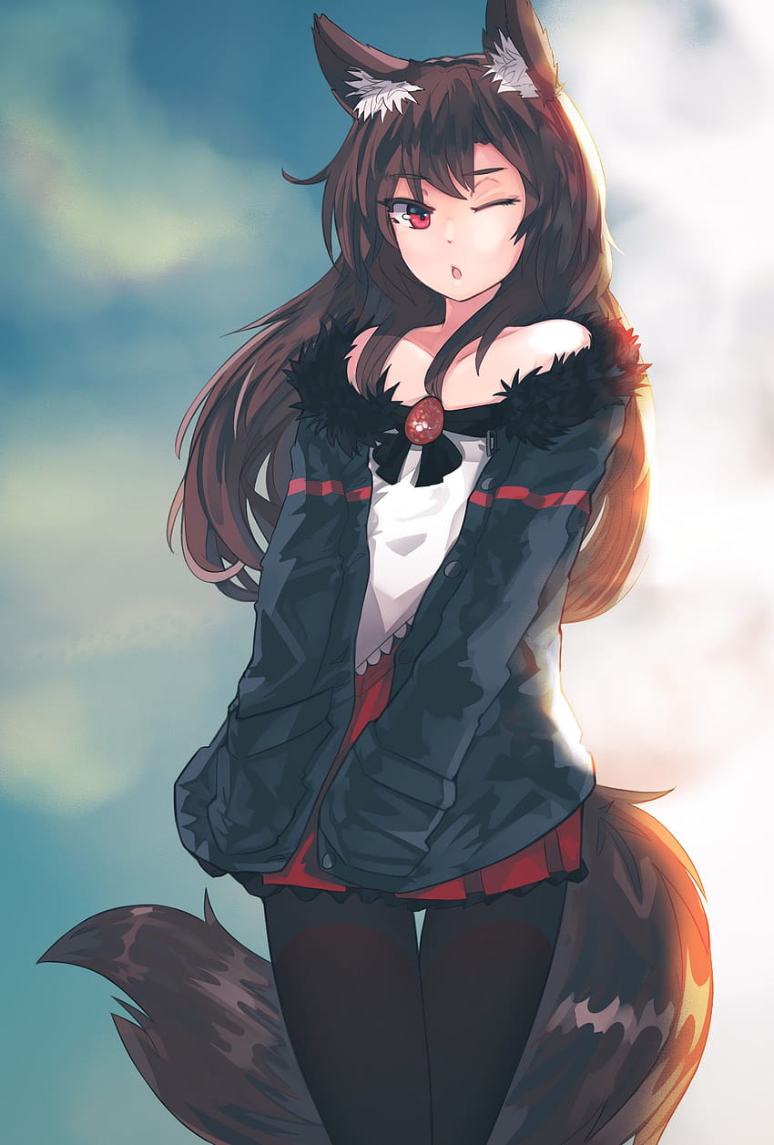 Anime Girl With Bright Eyes And A Long Dark Hair Background, Anime Girl  Profile Picture, Profile, Animal Background Image And Wallpaper for Free  Download