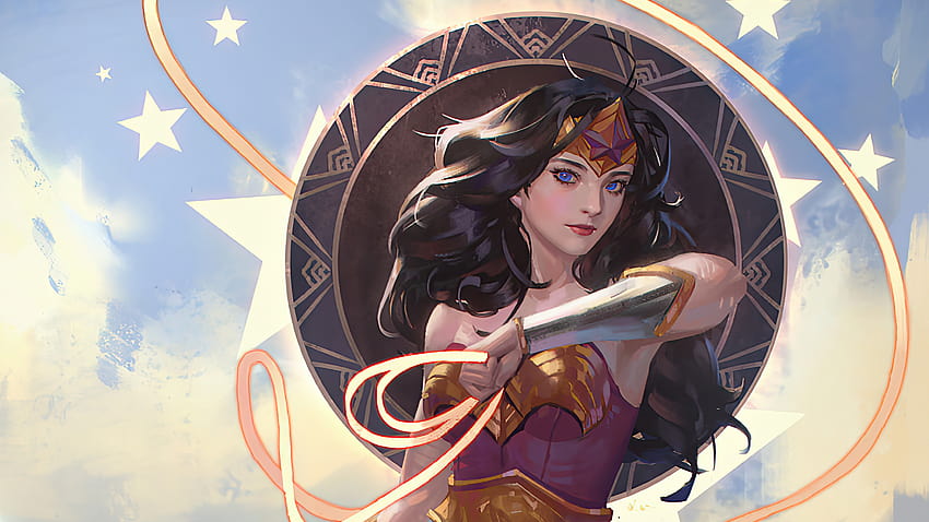 Old Wonder Woman Artistic Art , Superheroes, Backgrounds, and, women  painting HD wallpaper | Pxfuel