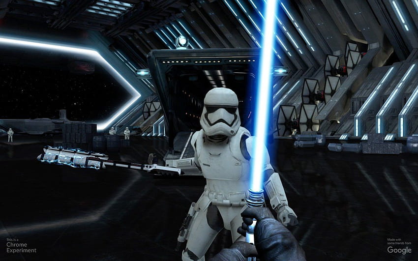 Star Wars browser game has you deflecting blasters with lightsaber using your phone, lightsaber blaster HD wallpaper