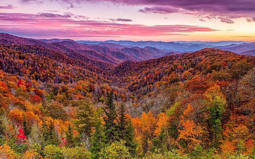 Autumn Mountains Alpine Panorama untuk PC Layar Lebar 1920x1080 Penuh, pc musim gugur gunung Wallpaper HD