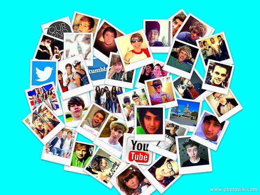 youtubers collage wallpaper