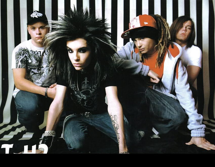 Tokio Hotel!!!, o aparato do macacão vermelho papel de parede HD