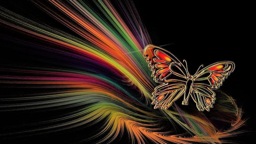 Cose magiche, farfalla arcobaleno Sfondo HD