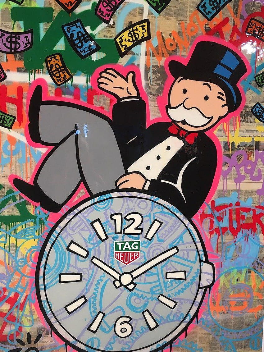 Tag Heuer é marcada em parceria com o grafiteiro Alec Tag, monopólio da alec Papel de parede de celular HD
