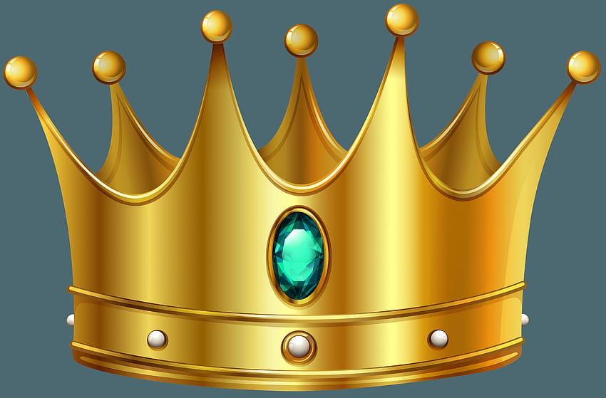 Goldene Krone mit Diamant-PNG-ClipArt HD-Hintergrundbild