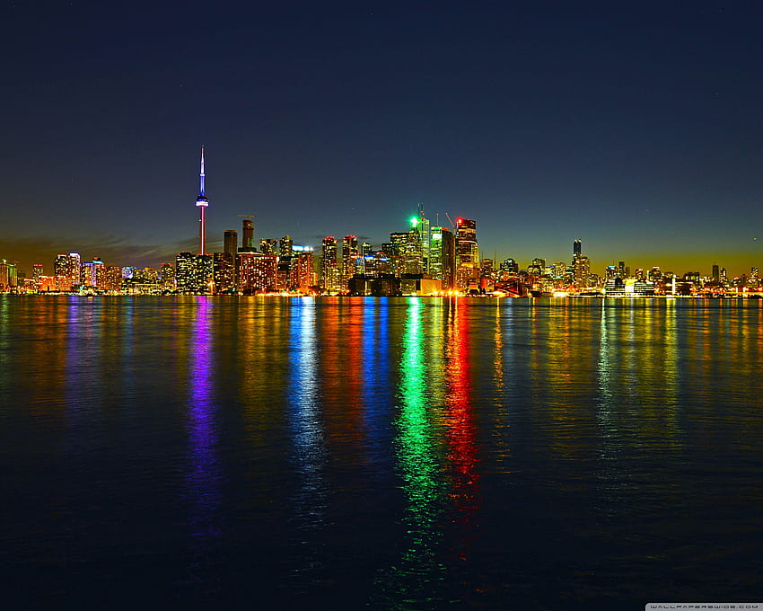 Toronto Skyline at Night Ultra Backgrounds for U TV : & UltraWide & Laptop : Tablet : Smartphone, skyline night HD wallpaper