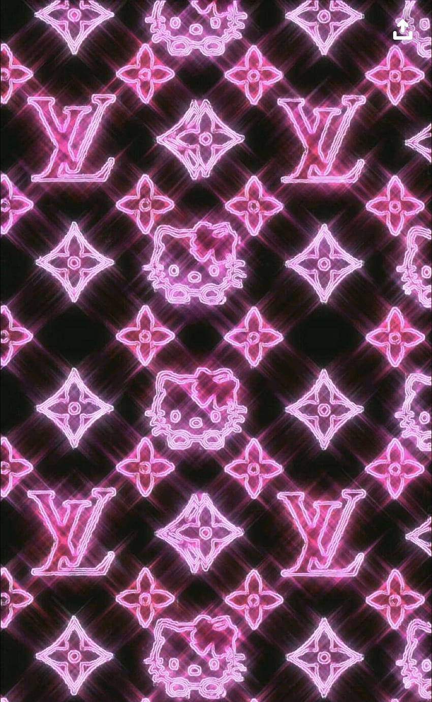Pink sparkle hello, lv aesthetics HD phone wallpaper