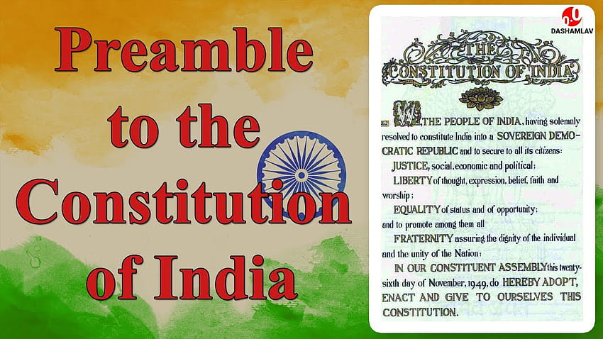 Präambel der Verfassung Indiens HD-Hintergrundbild