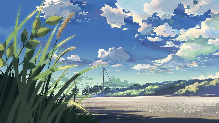 Естетичен аниме пейзаж, ретро естетическо аниме HD тапет